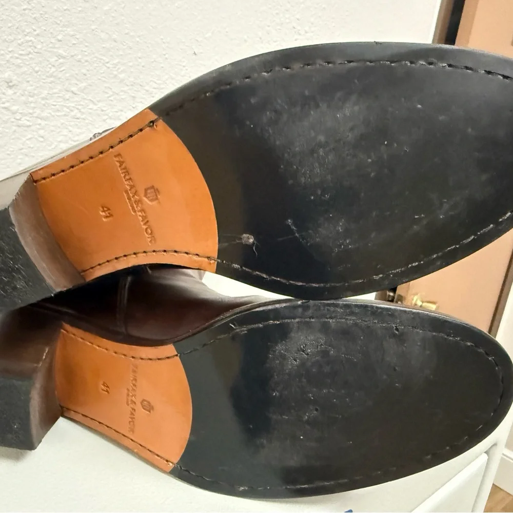 Fairfax & Favor Regina mahogany leather boots regular fit size 9 1/2 - Picture 5 of 9